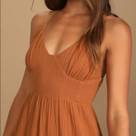 | lulus • go with the flow tiered midi dress • small | - Picture 4 of 5